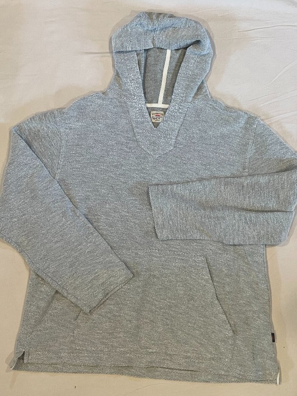 Faherty Men’s L Heather Gray Whitewater Beach Poncho Hoodie